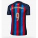 Cheap Barcelona Robert Lewandowski #9 Home Football Shirt Women 2022-23 Short Sleeve